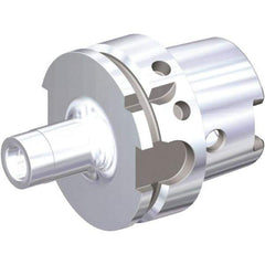 Kennametal - HSK63A Outside Taper, DL25 Inside Modular Connection, HSK to DL Taper Adapter - 61mm Projection, 24mm Nose Diam, 93.13mm OAL, Through Coolant - Exact Tool & Supply