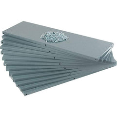 Value Collection - 35.8" Wide, 1 High, Open Shelving Accessory/Component - 21 Gauge Steel, Powder Coat Finish, Use with Bins/Totes - Exact Tool & Supply