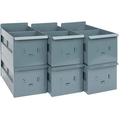 Value Collection - 5-1/2" Wide, 4-19/32 High, Open Shelving Accessory/Component - 19 Gauge Steel, Powder Coat Finish, Use with Bins/Totes - Exact Tool & Supply
