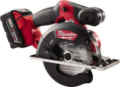 Milwaukee Tool - 18 Volt, 5-7/8" Blade, Cordless Circular Saw - 3,900 RPM, 2 Lithium-Ion Batteries Included - Exact Tool & Supply