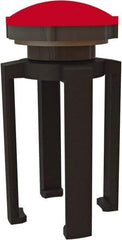Banner Stakes - 7" High x 4" Long x 4" Wide Barricade Light - Matte Finish, Black/Red, Use with Plus Banner Head - Exact Tool & Supply