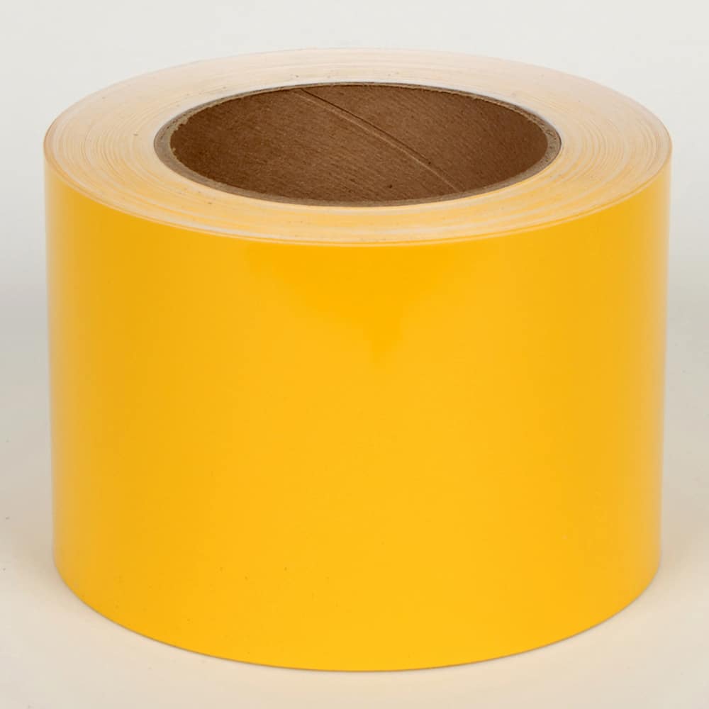 Cobra Systems - Labels, Ribbons & Tapes; Type: Vinyl Tape ; Color: Yellow ; For Use With: VNM8 ; Width (Inch): 4 ; Length (Feet): 150 ; Material: Vinyl - Exact Tool & Supply