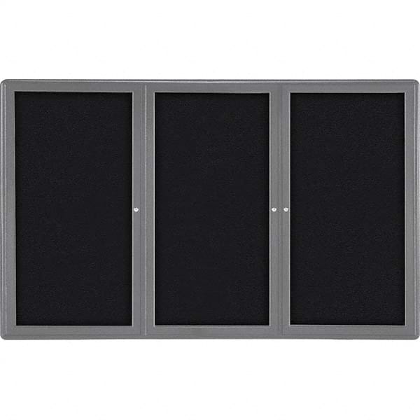 Ghent - Cork Bulletin Boards Style: Enclosed Fabric Bulletin Board Color: Black - Exact Tool & Supply