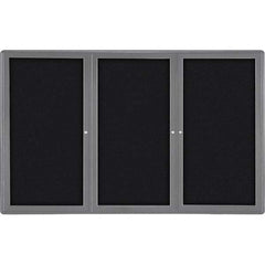 Ghent - Cork Bulletin Boards Style: Enclosed Fabric Bulletin Board Color: Black - Exact Tool & Supply