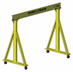 Portable Gantry Crane, 2000 lb. Load Capacity, 4.00" I Beam Flange Width, 192" Min. I Beam Height