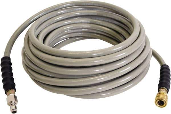 Simpson - 4,500 Max psi Fixed Pressure Washer Hose - 50' Long, Polyurethane, NPT, Female & Male - Exact Tool & Supply