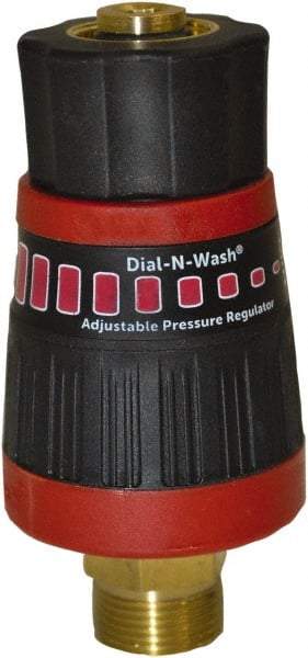 Simpson - 4,500 Max psi Adjustable Pressure Washer Cold Water Pressure Regulator - 6" Long, Plastic, Metric, Female & Male - Exact Tool & Supply