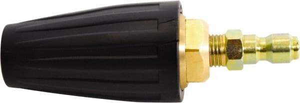 Simpson - 4,500 psi Fixed, Metal, Turbo Pressure Washer Nozzle - 0.052" Orificie Diam, 1/4" Thread, Male, Black - Exact Tool & Supply