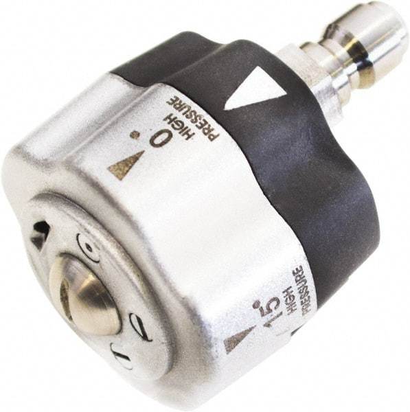 Simpson - 3,600 psi Adjustable, Metal, 5-N-1 Pressure Washer Nozzle - 0.043" Orificie Diam, 1/4" Thread, Male, Gray - Exact Tool & Supply