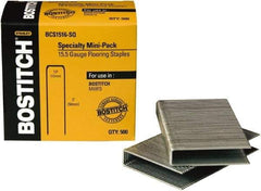 Stanley Bostitch - 2" Long x 1/2" Wide, 16 Gauge Crowned Construction Staple - Grade S4 Steel, Chisel Point - Exact Tool & Supply