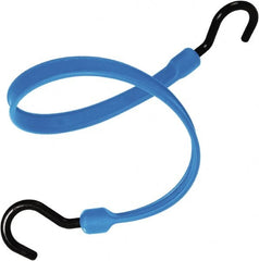 The Better Bungee - Stretch Tie Downs; Type: Heavy Duty Bungee Strap ; End Type: Molded Nylon Hook End ; Color: Blue ; Fractional Overall Lengths: 18 - Exact Tool & Supply