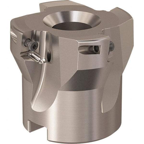 Seco - 4 Inserts, 44mm Cut Diam, 16mm Arbor Diam, 9mm Max Depth of Cut, Indexable Square-Shoulder Face Mill - 90° Lead Angle, 40mm High, XO.X 10T3.. Insert Compatibility, Through Coolant, Series R220.69 - Exact Tool & Supply