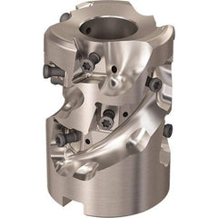 Seco - 12 Inserts, 50.7mm Cut Diam, 1" Arbor Diam, 47mm Max Depth of Cut, Indexable Square-Shoulder Face Mill - 90° Lead Angle, 70mm High, LOEX-12 Insert Compatibility, Through Coolant, Series R220.94 - Exact Tool & Supply