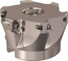 Seco - 6 Inserts, 66mm Cut Diam, 27mm Arbor Diam, 11mm Max Depth of Cut, Indexable Square-Shoulder Face Mill - 90° Lead Angle, 40mm High, XO.X 12.. Insert Compatibility, Through Coolant, Series R220.69 - Exact Tool & Supply