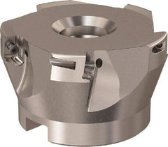 Seco - 5 Inserts, 66mm Cut Diam, 27mm Arbor Diam, 9mm Max Depth of Cut, Indexable Square-Shoulder Face Mill - 90° Lead Angle, 40mm High, XO.X 10T3.. Insert Compatibility, Through Coolant, Series R220.69 - Exact Tool & Supply
