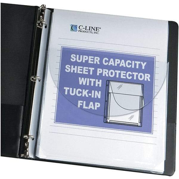 C-LINE - 10 Piece Clear Sheet Protectors-Ring Binder - 11" High x 8-1/2" Wide - Exact Tool & Supply