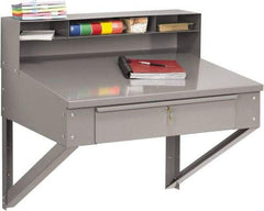 Tennsco - Stationary Shop Desks Type: Foreman's Desk Width (Inch): 34-1/2 - Exact Tool & Supply