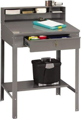 Tennsco - Stationary Shop Desks Type: Foreman's Desk Width (Inch): 34-1/2 - Exact Tool & Supply