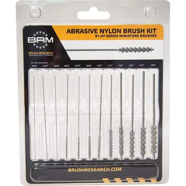 Brush Research Mfg. - 0.032" to 0.189" Bore Diam, 800 Grit, Diamond Flexible Hone - Fine, 3" OAL - Exact Tool & Supply