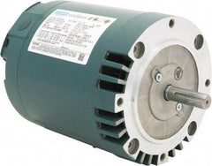 Leeson - 3/4 Max hp, 1,800 Max RPM, Premium Efficient Electric AC DC Motor - 230/460 V Input, Three Phase, 56C Frame, 5/8" Shaft Diam, C-Face Mount, ODP Enclosure - Exact Tool & Supply