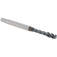 OSG - #6-32 UNC, 3 Flute, 45° Helix, Bottoming Chamfer, V Finish, High Speed Steel Spiral Flute STI Tap - Right Hand Flute, 2-3/8" OAL, 0.194" Shank Diam, 7/8" Thread Length, 2B Class of Fit, Series 302 - Exact Tool & Supply