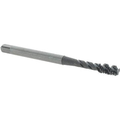 OSG - #4-40 UNC, 3 Flute, 45° Helix, Bottoming Chamfer, Oxide Finish, High Speed Steel Spiral Flute STI Tap - Right Hand Flute, 2" OAL, 0.141" Shank Diam, 11/16" Thread Length, 2B Class of Fit, Series 302 - Exact Tool & Supply