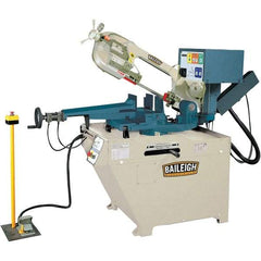 Baileigh - 10.59 x 4.33" Semi-Automatic Combo Horizontal & Vertical Bandsaw - 1 Phase, 60° Right, 45° Left Vise Angle of Rotation, 1.5 hp, 220 Volts, Frequency Drive - Exact Tool & Supply