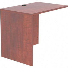 ALERA - Woodgrain Laminate Return/Bridge Shell Desk - 35" Wide x 23-5/8" Deep x 29-5/8" High, Medium Cherry - Exact Tool & Supply