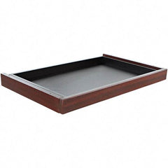 ALERA - Woodgrain Laminate Center Drawer Desk - 24-1/2" Wide x 15" Deep x 2" High, Mahogany - Exact Tool & Supply