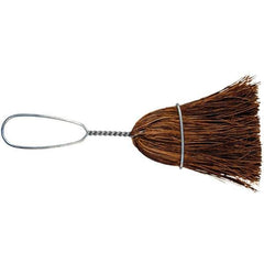 PFERD - 10" OAL Palmyra Bristle Whisk Broom - 7" Long Metal Handle, 3" Bristle Length, 4-1/2" Wide - Exact Tool & Supply