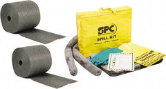 Brady SPC Sorbents - 24 Gal Capacity per Package, Universal Roll - 150' Long x 15" Wide, Gray, Polypropylene - Exact Tool & Supply