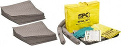 Brady SPC Sorbents - 26 Gal Capacity per Package, Universal Pad - 19" Long x 15" Wide, Gray, Polypropylene - Exact Tool & Supply