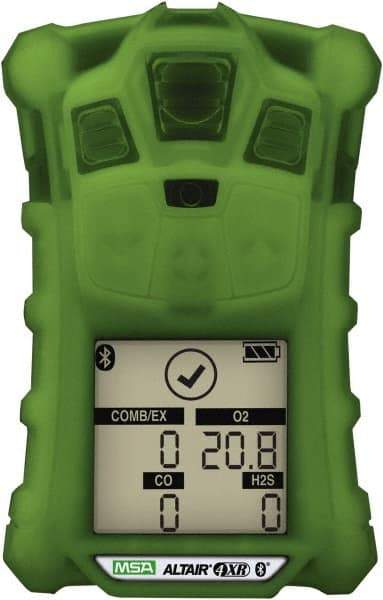 MSA - Audible, Vibration & Visual Alarm, LCD Display, Multi-Gas Detector - Monitors LEL, Oxygen, Hydrogen Sulfide & Carbon Monoxide - Exact Tool & Supply