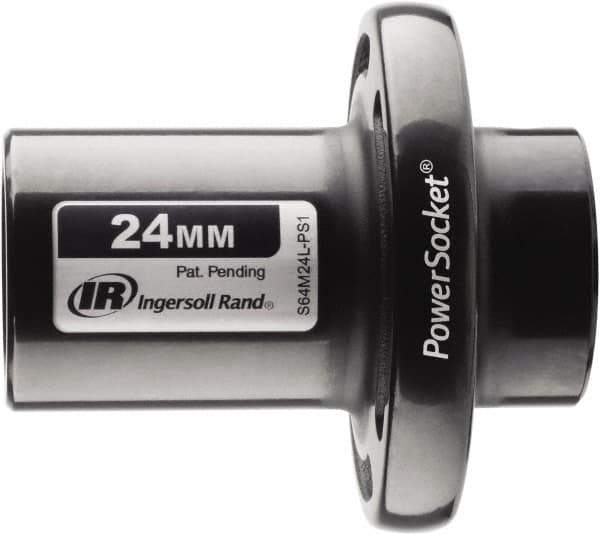 Ingersoll-Rand - 1/2" Drive 24mm Standard Magnetic Nonsparking Universal Impact Socket - 6 Points, 3-1/10" OAL - Exact Tool & Supply