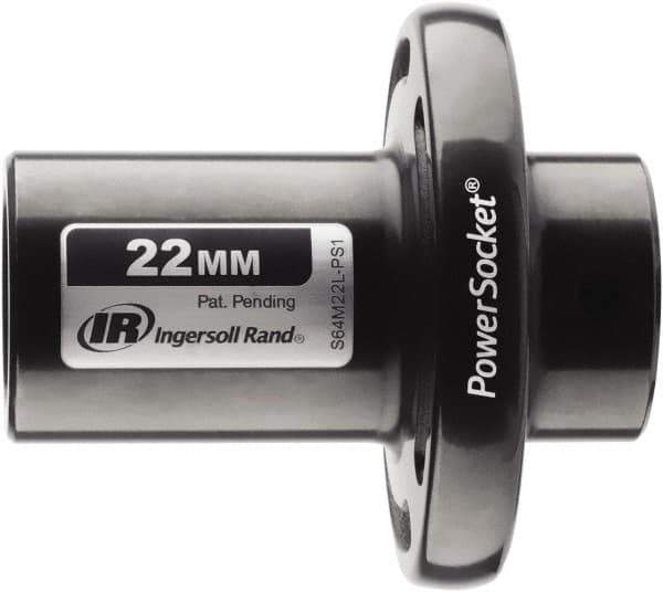 Ingersoll-Rand - 1/2" Drive 22mm Standard Magnetic Nonsparking Universal Impact Socket - 6 Points, 3-1/10" OAL - Exact Tool & Supply