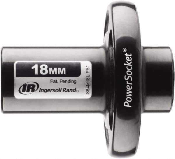 Ingersoll-Rand - 1/2" Drive 18mm Standard Magnetic Nonsparking Universal Impact Socket - 6 Points, 3-1/10" OAL - Exact Tool & Supply