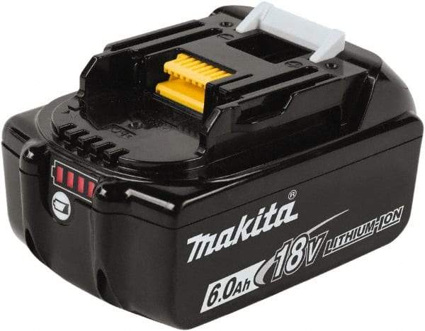 Makita - 18 Volt Lithium-Ion Power Tool Battery - 6 Ahr Capacity, 55 min Charge Time, Series LXT - Exact Tool & Supply
