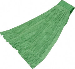 Ability One - 2-1/2" Green Head Band, Medium Microfiber Loop End Mop Head - Exact Tool & Supply