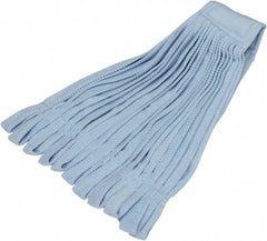 Ability One - 2-1/2" Blue Head Band, Medium Microfiber Loop End Mop Head - Exact Tool & Supply