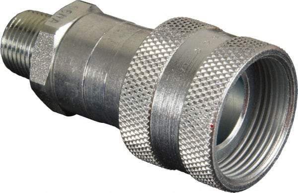TK Simplex - 3/8 NPTF Hydraulic Hose High-Flow Male Coupler - 10,000 psi - Exact Tool & Supply