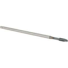 OSG - #10-32 Metric, 3 Flute, TiCN Finish, Powdered Metal Spiral Point Tap - Plug Chamfer, Right Hand Thread, 150mm OAL, 14.8mm Thread Length, 0.194" Shank Diam, 2B Class of Fit, Series 16535 - Exact Tool & Supply