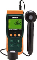 Extech - Light Meters Compatible Lighting: UVA; UVC Maximum Measurement (UV): 20mW/cm2 - Exact Tool & Supply