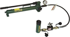 TK Simplex - Manual Pump & Cylinder Sets Load Capacity (Ton): 55 Includes: Cylinder; 2-Speed Pump; 6' Hose; Calibrated Gauge w/Gauge Adaptor - Exact Tool & Supply