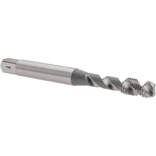 OSG - #10-32 UNF, 3 Flute, 50° Helix, Semi-Bottoming Chamfer, Bright Finish, High Speed Steel Spiral Flute STI Tap - Right Hand Flute, 2-1/2" OAL, 0.255" Shank Diam, 0.311" Thread Length, 3B Class of Fit, Series 13039 - Exact Tool & Supply