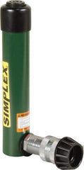 TK Simplex - 5-1/8" Stroke, 5 Ton Portable Hydraulic Single Acting Cylinder - 0.99 Sq In Effective Area, 4.97 Cu In Oil Capacity, 8.52 to 13.65" High, 1" Cyl Bore Diam, 1-1/8" Plunger Diam, 10,000 Max psi - Exact Tool & Supply