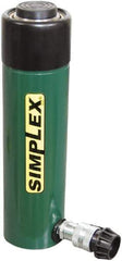 TK Simplex - 1" Stroke, 25 Ton Portable Hydraulic Single Acting Cylinder - 5.16 Sq In Effective Area, 5.16 Cu In Oil Capacity, 5.5 to 6.5" High, 2.25" Cyl Bore Diam, 2-9/16" Plunger Diam, 10,000 Max psi - Exact Tool & Supply