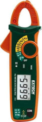Extech - MA63, CAT III, Digital True RMS Clamp Meter with 0.7" Clamp On Jaws - 600 VAC/VDC, 60 AC/DC Amps, Measures Voltage, Capacitance, Continuity, Current, Frequency, Resistance - Exact Tool & Supply