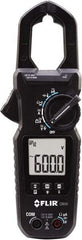 FLIR - CM46, CAT IV, Digital True RMS Auto Ranging Clamp Meter with 1.18" Clamp On Jaws - 600 VAC/VDC, 60 AC/DC Amps, Measures Voltage, Capacitance, Current, Frequency, Resistance, Temperature - Exact Tool & Supply