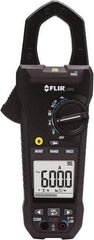 FLIR - CM82, CAT III, Digital True RMS Clamp Meter with 1.45" Clamp On Jaws - 1000 VAC/VDC, 600 AC/DC Amps, Measures Voltage, Capacitance, Current, Frequency, Resistance - Exact Tool & Supply