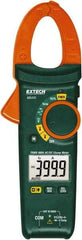 Extech - MA445, CAT III, Digital True RMS Auto Ranging Clamp Meter with Clamp On Jaws - 600 VAC/VDC, 400 AC/DC Amps, Measures Voltage, Capacitance, Continuity, Current, Frequency, Resistance, Temperature - Exact Tool & Supply